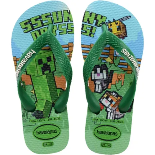 Havaianas Verde de Niño modelo Sandalias Niños Kids Minecraft verdes niño 2025110316031268345 CAUCHO Caucho