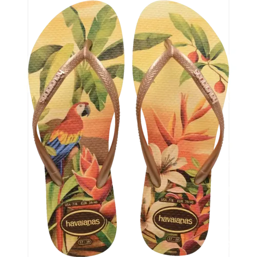 Havaianas Amarillo de Mujer modelo Sandalias Mujer Slim Tropical amarillos mujer 2025110316031268480 CAUCHO Caucho