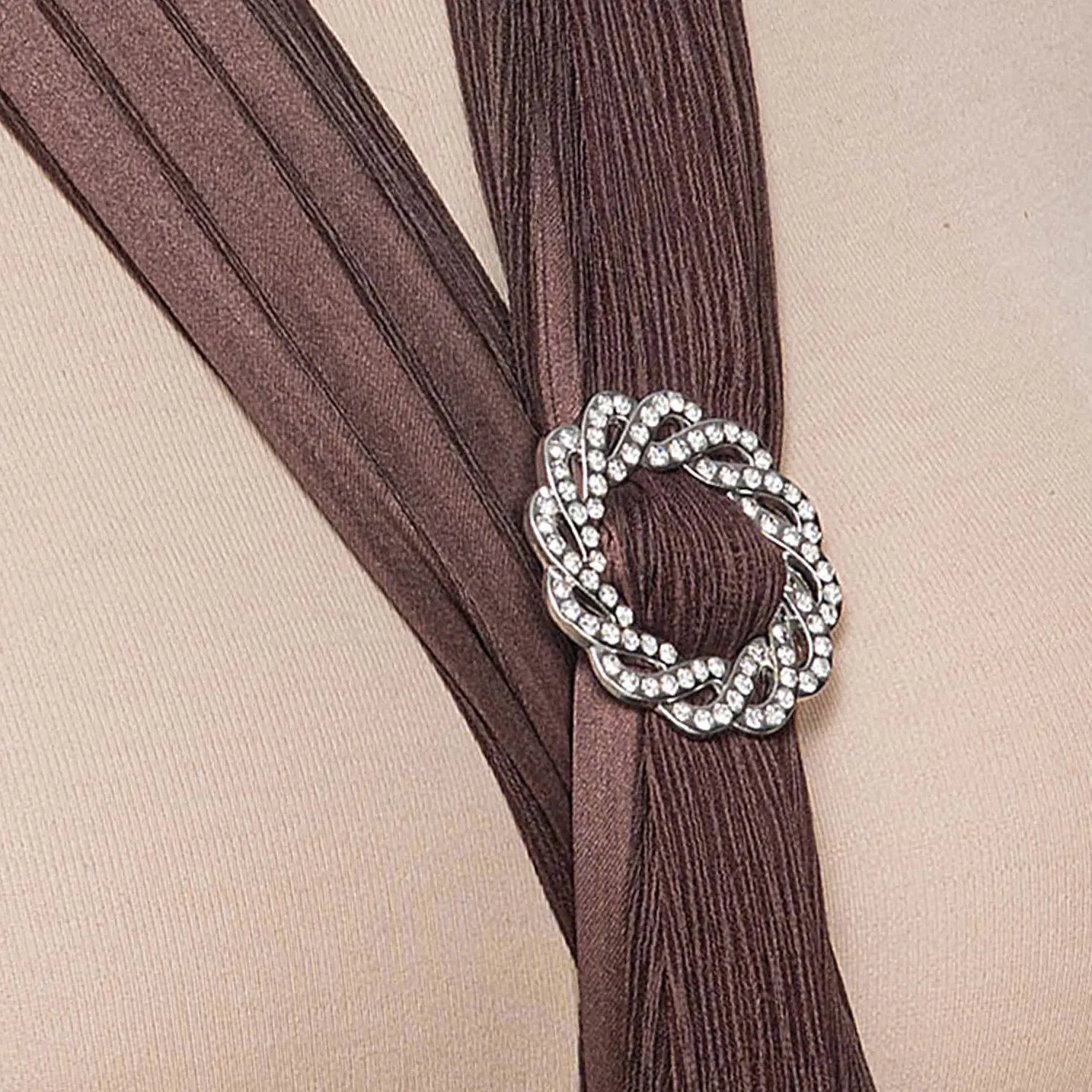 Sujetador Limoni De Bufanda Maya color plateado | Platanitos