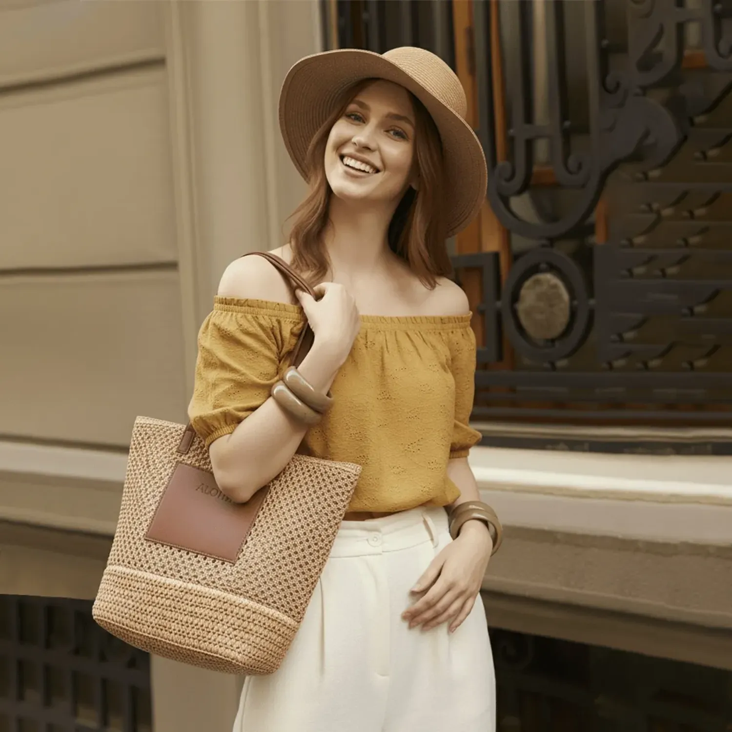 Bolso Impuls De Playa Mujer Naia16 color camel | Platanitos