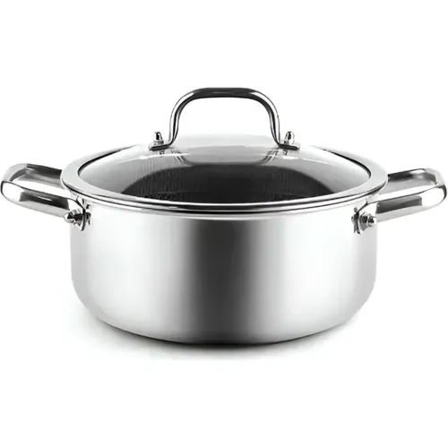 ICHIMATSU Plateado modelo Olla Acero Inox Tricapa 20 Cm C/Tapa Cristal Eb-17051 plateados 2025110422461775080