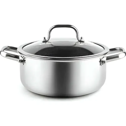 ICHIMATSU Plateado modelo Olla Acero Inox Tricapa 24 Cm C/Tapa Cristal Eb-17053 plateados 2025110422461775083