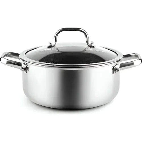 ICHIMATSU Plateado modelo Olla Acero Inox Tricapa 28 Cm C/Tapa Cristal Eb-14922 plateados 2025110422461775086