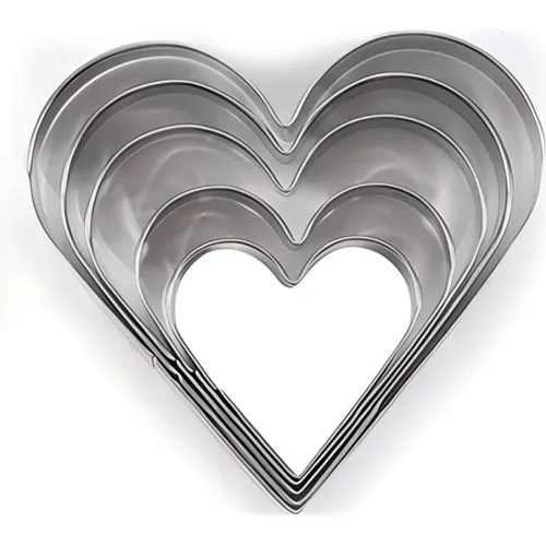 ICHIMATSU Plateado modelo Molde Acero X 5 Pza Mod. Corazon Adu100300 plateados 2025110422461775119