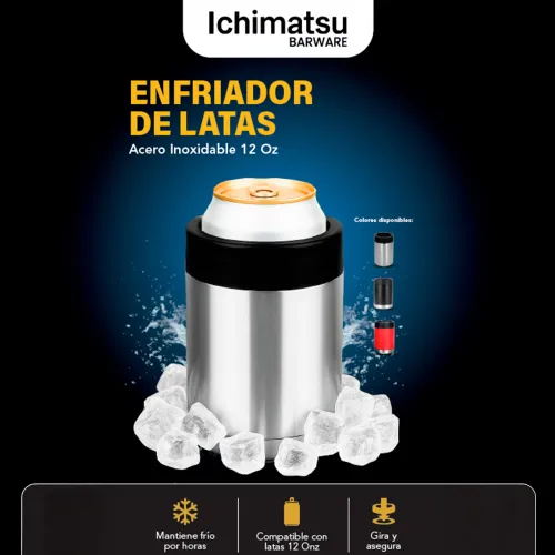 ICHIMATSU Enfriador Latas Cerveza Rojo A/Inox 12 Onz /G012-1r Tianj