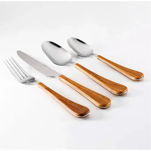 INVERSIERRA Set Cubiertos X 24 Pz Wood 32100005invs