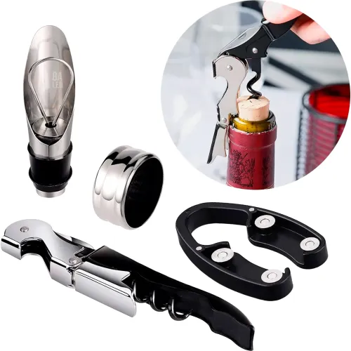 ICHIMATSU Plateado modelo Set Abridor De Vino X 4 Pzas plateados negros 2025110422461775203