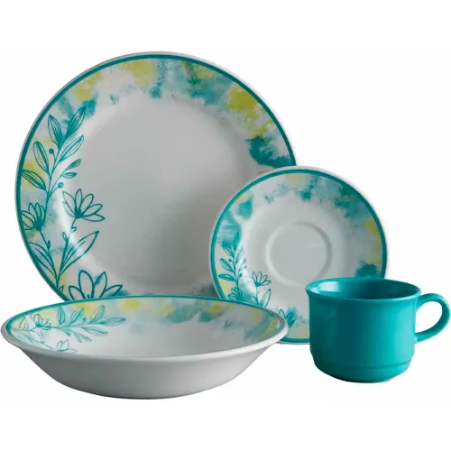 VAJILLAS CORONA Blanco modelo Vajilla 4/16 Cala Vl156g040116 Hogar Corona blancos turquesas 2025110422461775257  