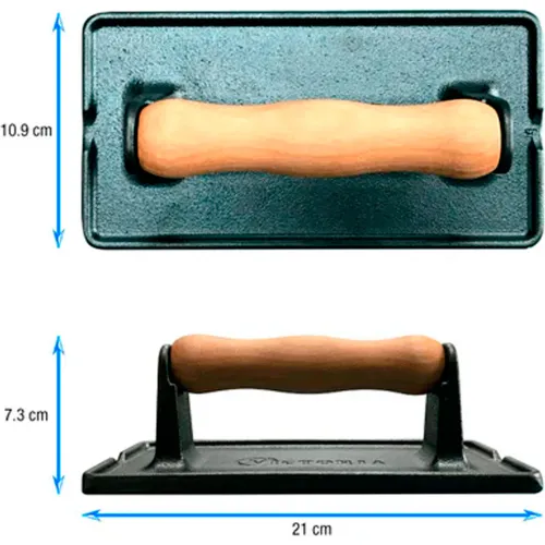 VICTORIA Plancha Parrillera (Pisador De Carnes) 22 Cm Esmaltado 33897 Victoria