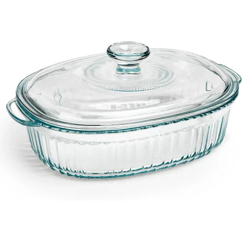 ICHIMATSU Cacerola Vidrio Borosilicato Ovalado P/Hornear 2.8l