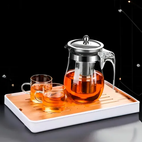 ICHIMATSU Tetera Infusora De Vidrio Borosilicato C/Filtro De Metal 750ml