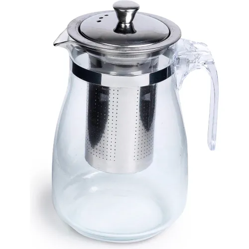 ICHIMATSU Tetera Vidrio C/Filtro Infus 900 Ml T/Metal Asy-C900s