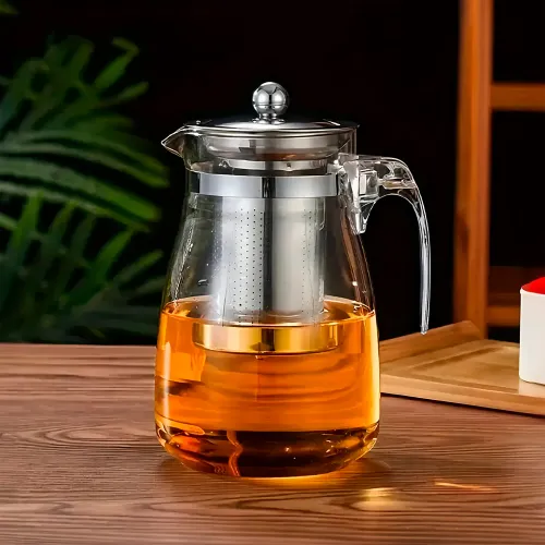 ICHIMATSU Tetera Vidrio C/Filtro Infus 900 Ml T/Metal Asy-C900s