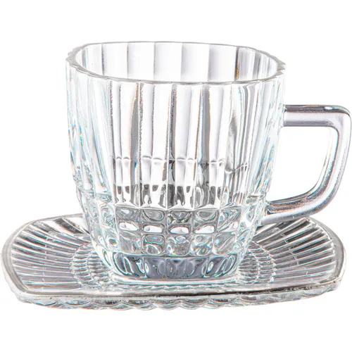 ICHIMATSU Set X 6 Pza Taza C/Plato Rayas 90 Ml Oct-Zs112904