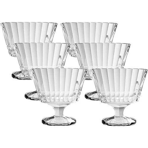 ICHIMATSU Set X 6 Pza Copa Helado Rayas 370 Ml Oct-Ic55545