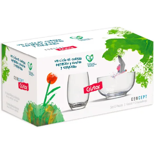 CRISTAR Transparente modelo Set De 6 Vasos Mikonos transparentes 2025110422461775443