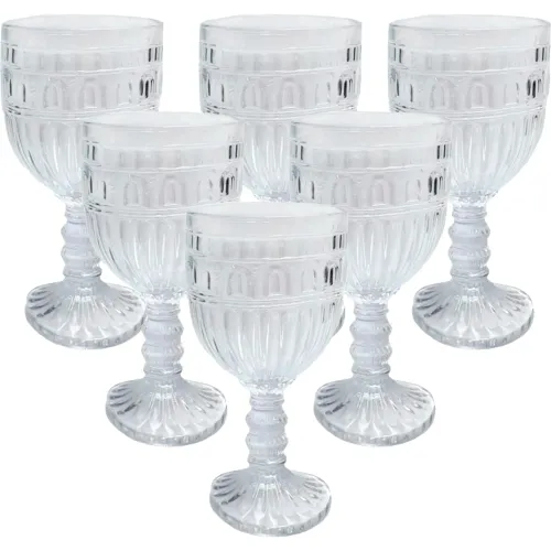 ICHIMATSU Set X 6 Pza Copa Griego Transp. 350 Ml Oct-Dk80464