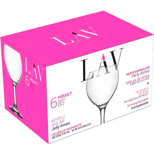 LAV Transparente modelo Set X 6 Copas Misket Vino 260cc Lv-Mis552f transparentes 2025110422461775494  