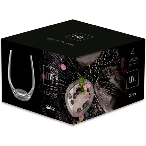 CRISTAR Transparente modelo Set De 4 Vasos Sicilia transparentes 2025110422461775509