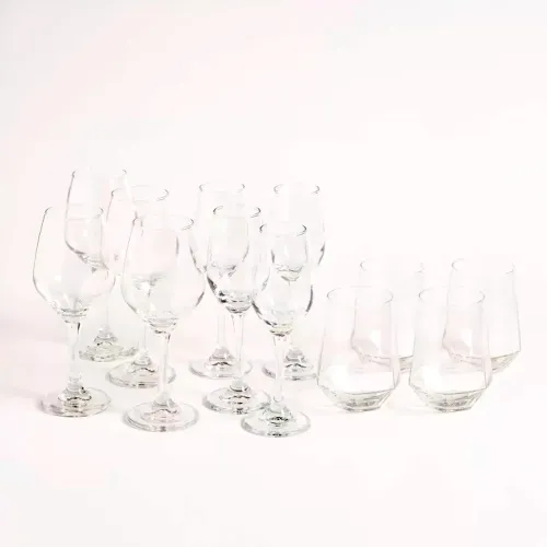 CRISTAR Set Brunello X 4 Pz X 3 Modelos De Copas Diferentes