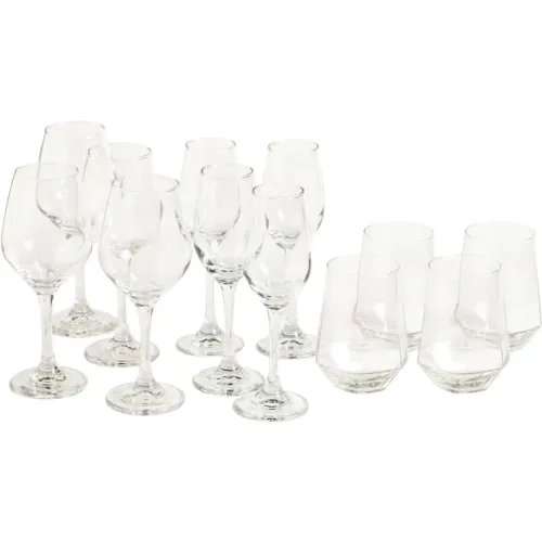 CRISTAR Set Brunello X 4 Pz X 3 Modelos De Copas Diferentes