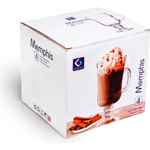 KIMGLASS Jgo X 4 Pz Copa Irish Coffee 240 Ml Memphisfms809/4-1gbkimglass