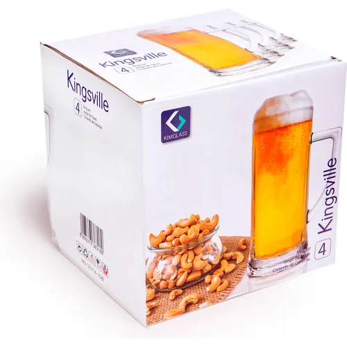 KIMGLASS Jgo X 4 Pz Cervecero Kingsville 360mlms1207/4-1gbkimglass