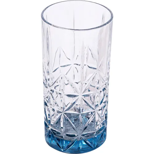 ICHIMATSU Set X 6 Vaso Alto Labrado Azul 400ml #814cb Ichimatsu