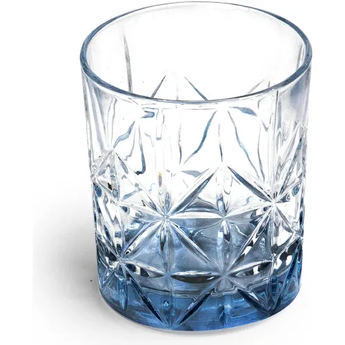 ICHIMATSU Set X 6 Vaso Bajo Labrado Azul 315ml #5412cbichimatsu