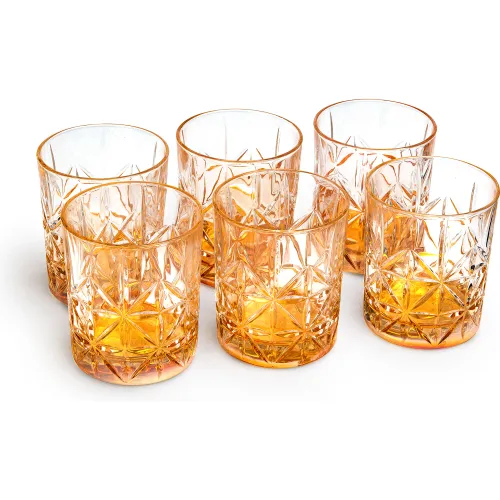 ICHIMATSU Naranja modelo Set X 6 Vaso Bajo Labrado Naranja 315ml #5412crichimatsu 2025110422461775560  