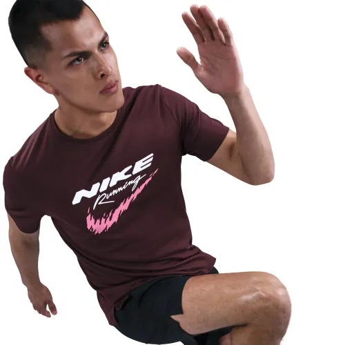 Nike Polo Running Hombre Dri-Fit Uv Run Enrgy Miler