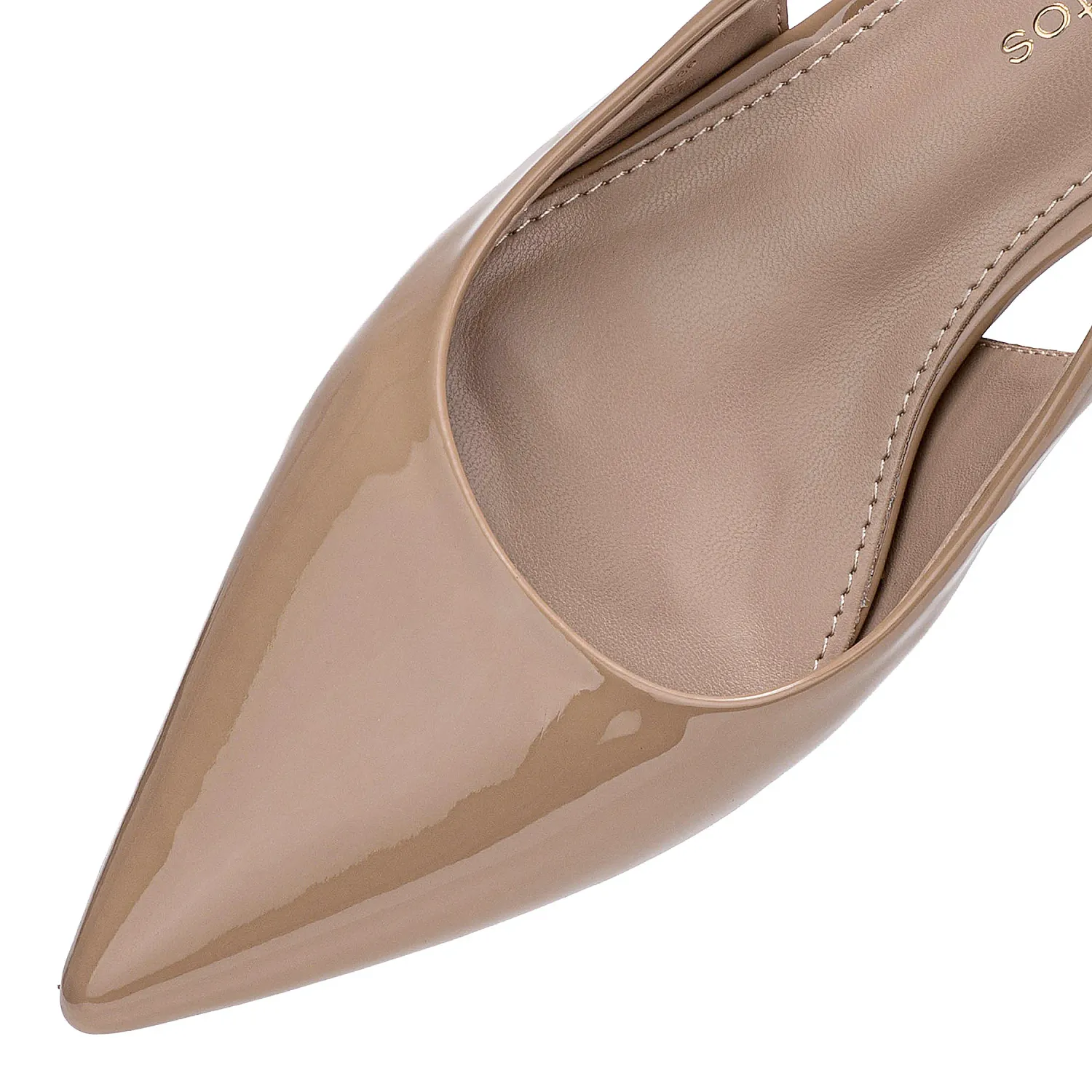 Calzado Platanitos Vestir Dama Cv Talia2 color beige oscuro | Platanitos