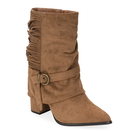 Platanitos  de Mujer modelo Botin Dama Bt Itza cameles sintéticos mujer 2025111415491019912 Sintético Sintético