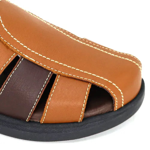 CONTERS Sandalias Casuales De Cuero Para Hombre Kn25q3-832