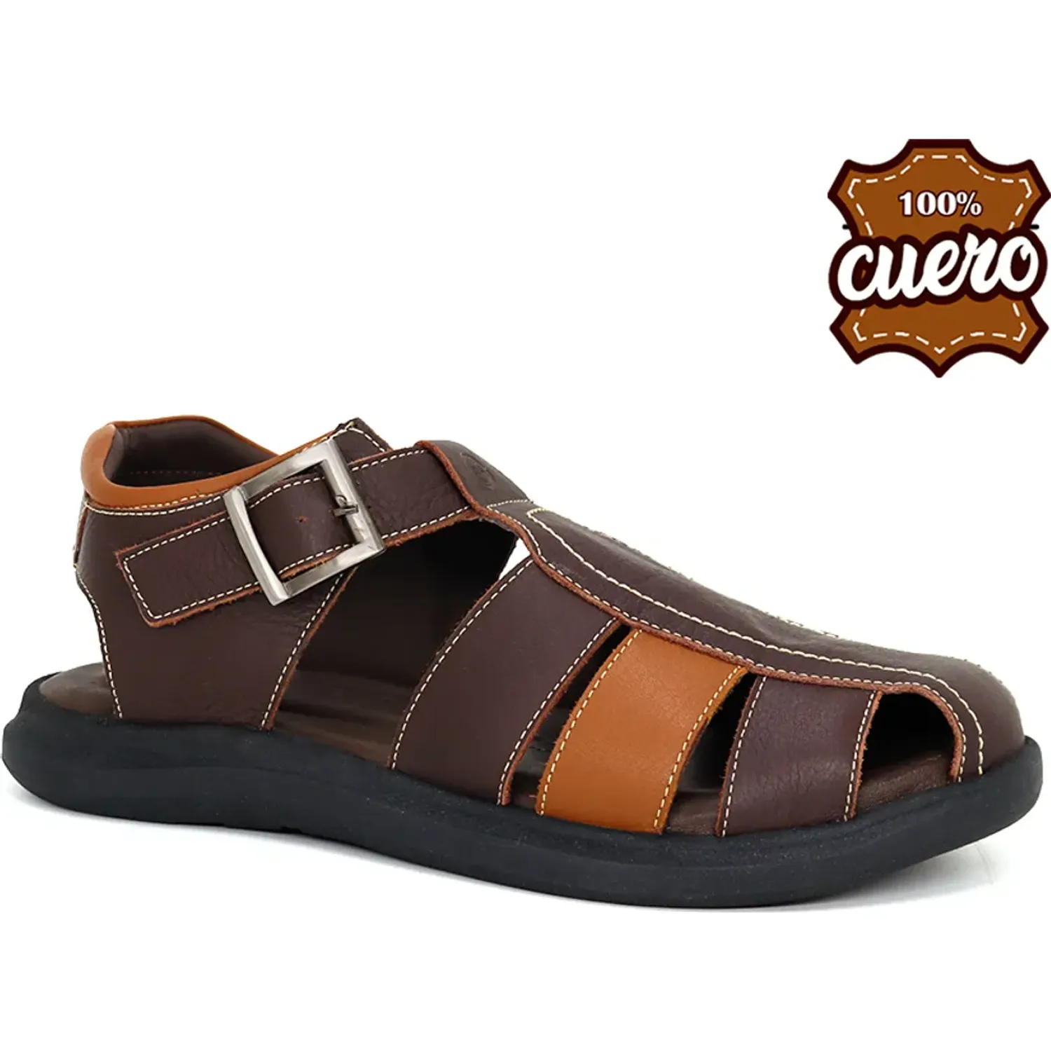 Sandalias Conters Casuales De Cuero Para Hombre Kn25q3-832 color africano | Platanitos