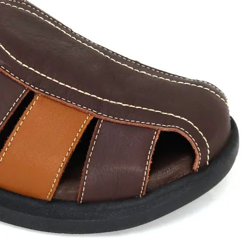 CONTERS Sandalias Casuales De Cuero Para Hombre Kn25q3-832