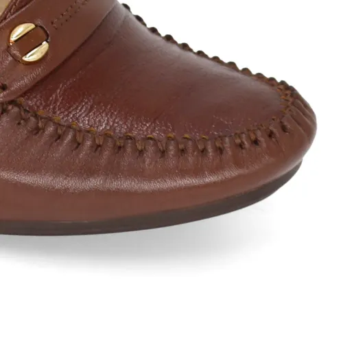 PAR&SS Mocasin Casual De Cuero Para Mujer Ka25q1-Km057