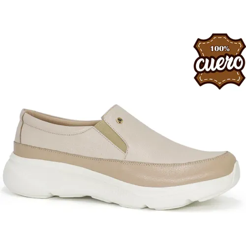 PAR&SS Mocasin Casual De Cuero Para Mujer Ka25q1-Aira