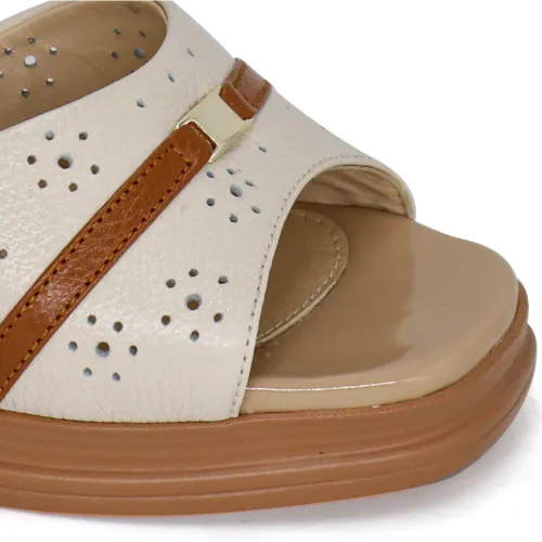 PAR&SS Sandalias Casuales De Cuero Para Mujer Ka25-Alcina
