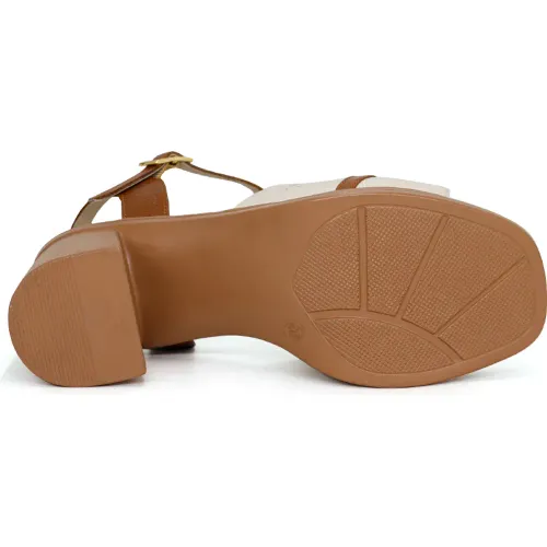 PAR&SS Sandalias Casuales De Cuero Para Mujer Ka25-Alcina