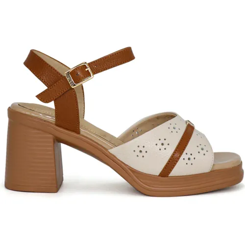 PAR&SS Sandalias Casuales De Cuero Para Mujer Ka25-Alcina