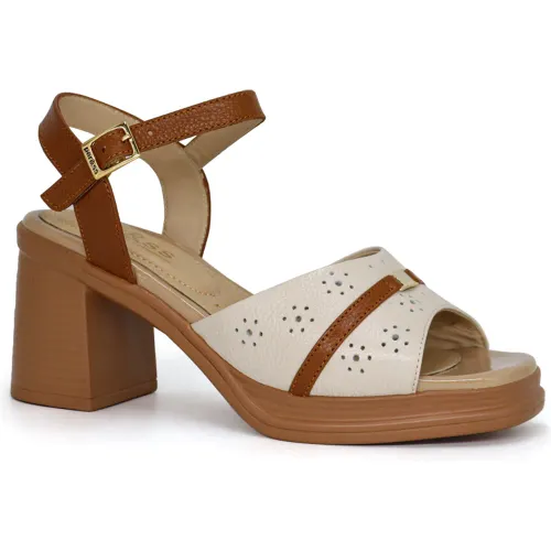 PAR&SS Sandalias Casuales De Cuero Para Mujer Ka25-Alcina