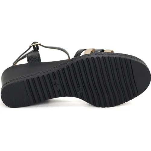PAR&SS Sandalias Casuales De Cuero Para Mujer Ka25q4-Medea