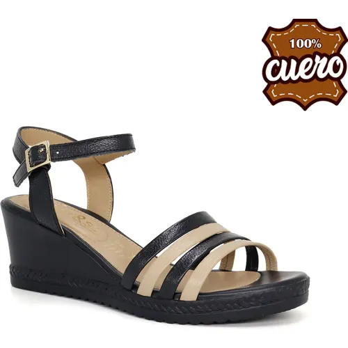 PAR&SS Sandalias Casuales De Cuero Para Mujer Ka25q4-Medea