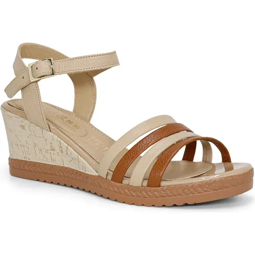 PAR&SS Sandalias Casuales De Cuero Para Mujer Ka25q4-Medea