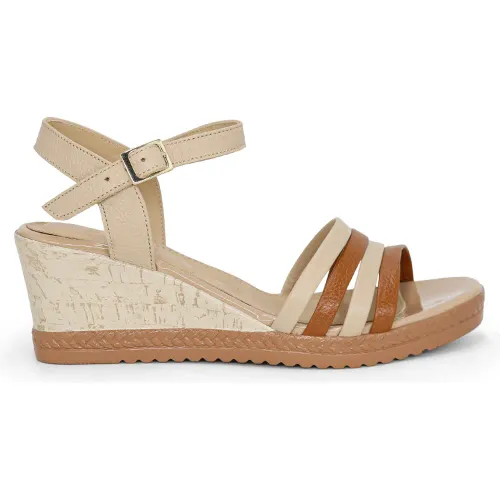 PAR&SS Sandalias Casuales De Cuero Para Mujer Ka25q4-Medea