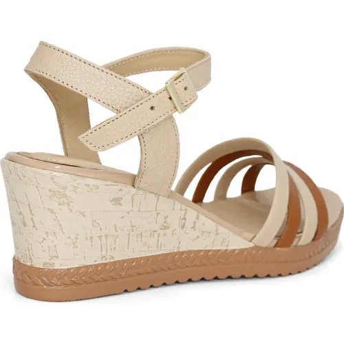 PAR&SS Sandalias Casuales De Cuero Para Mujer Ka25q4-Medea