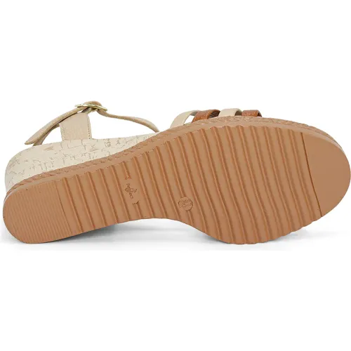 PAR&SS Sandalias Casuales De Cuero Para Mujer Ka25q4-Medea