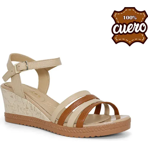 PAR&SS Sandalias Casuales De Cuero Para Mujer Ka25q4-Medea