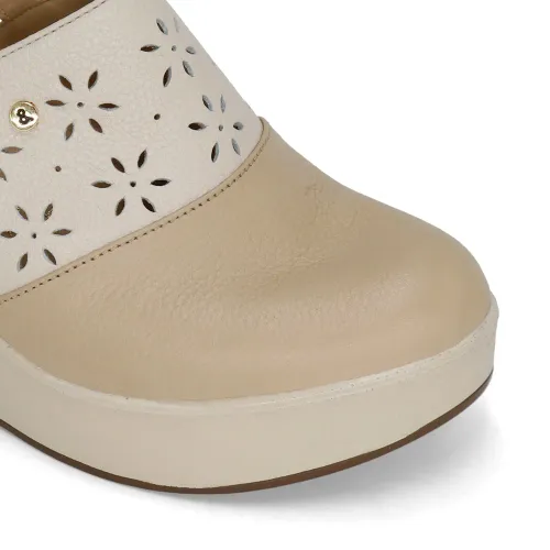 PAR&SS Zuecos Casuales De Cuero Para Mujer Ka25-Radelia